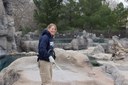 Jenn cleaning polar bear exhibit 2