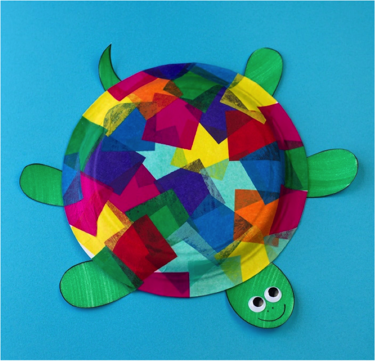 Turtle Paper Plate Craft Complete