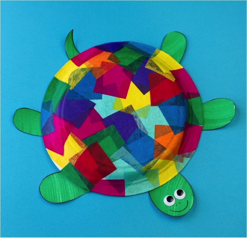 Turtle Paper Plate Craft Complete