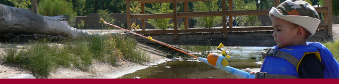 Child fishing at Tingley Beach- banner