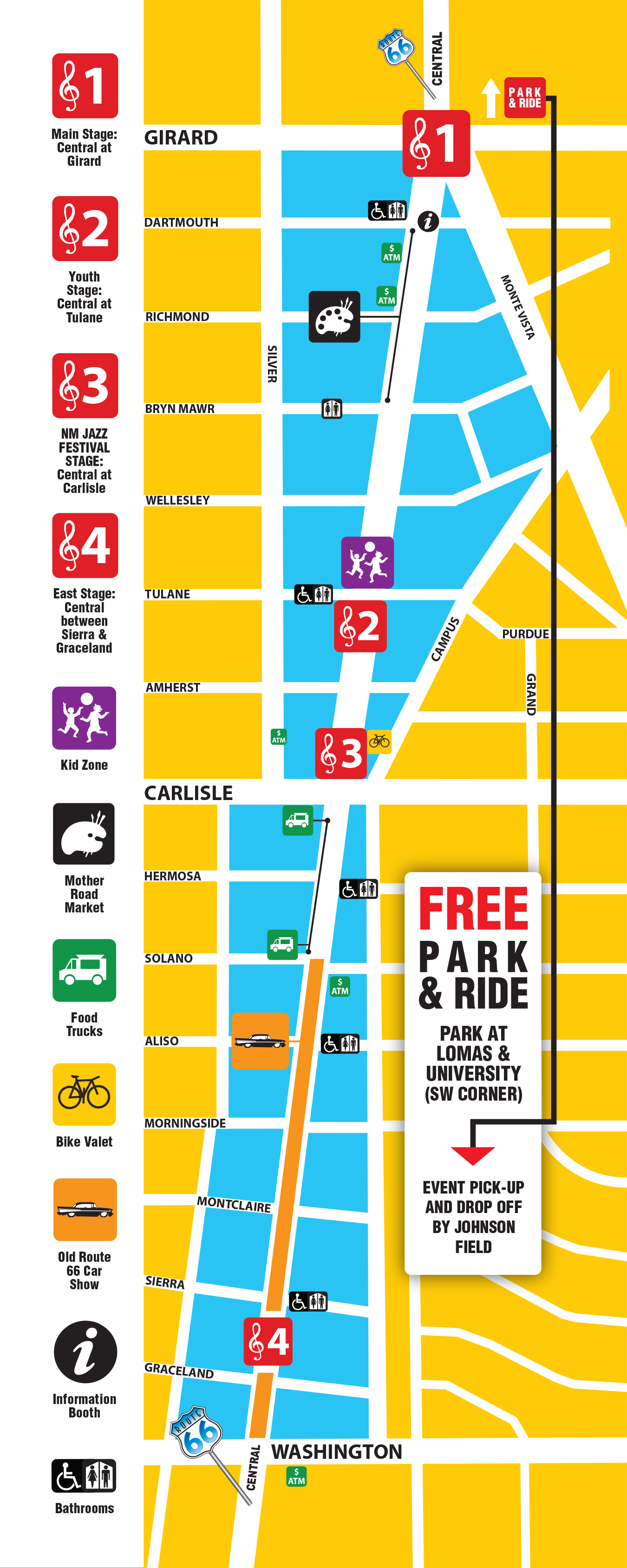 2019 Route 66 Summerfest - Event Map