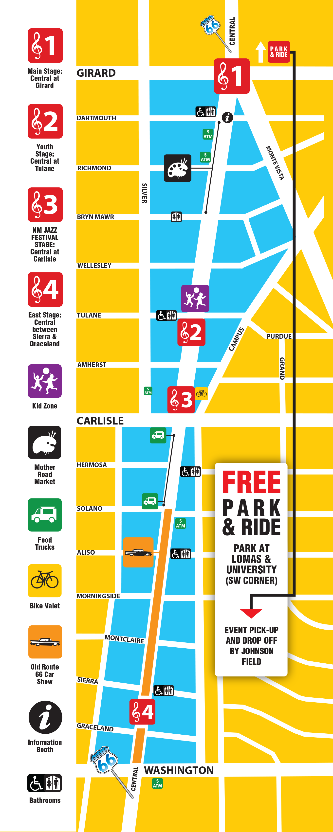 2019 Route 66 Summerfest - Event Map PNG