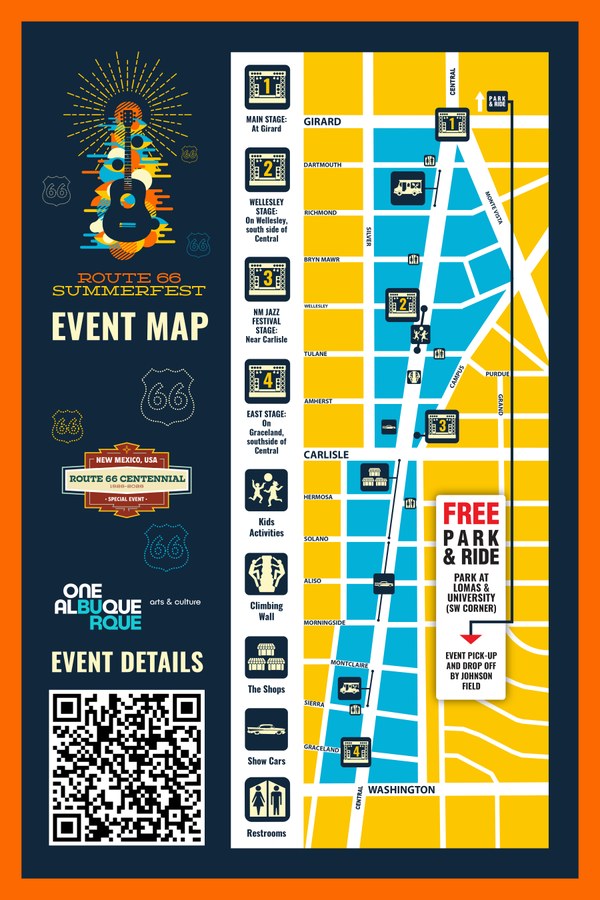 Cartoon Map with event layout.