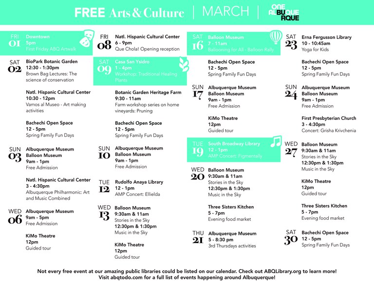 CSD Free Events March