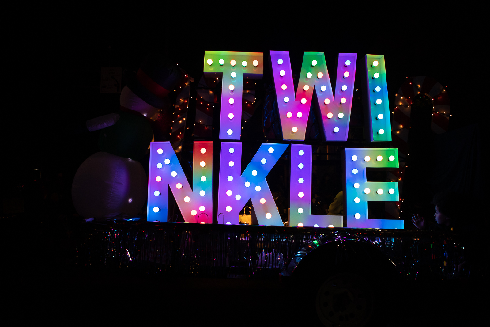 A photo of an entry at the Twinkle Light Parade