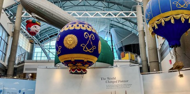 An image of the interior of the Balloon Museum