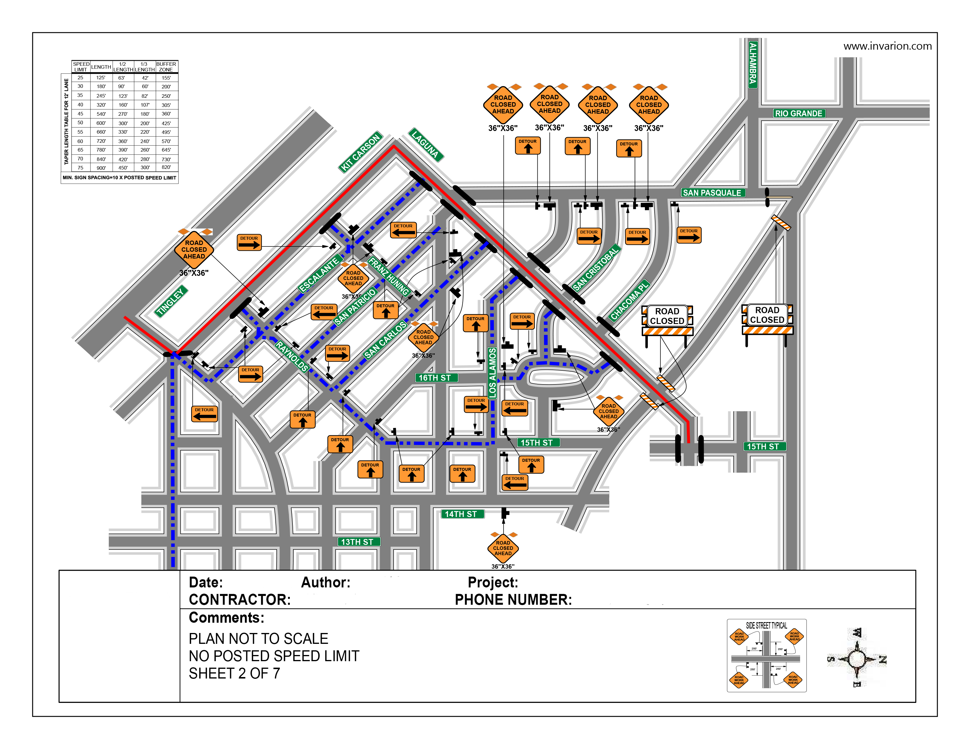 Traffic Control Plan Example 3