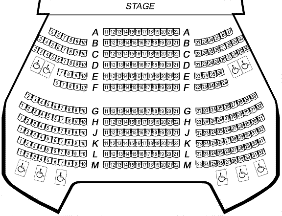 Orchestra & Main Floor Seating Map