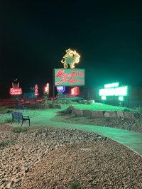 City Lights Up Sign Park at Route 66 Visitor Center