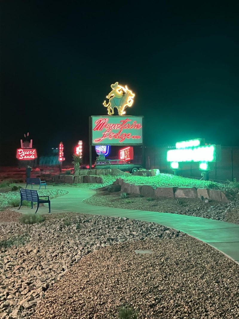 City Lights Up Sign Park at Route 66 Visitor Center