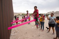 Teeter-Totter from U.S./Mexico Border Wall Installed at Albuquerque Museum