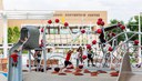 Children Playing on the Civic Plaza Playground