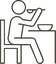 Person Seated and Eating Icon