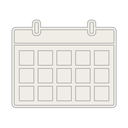 An icon of a blank calendar.