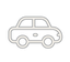 An illustrated icon of a car in profile.