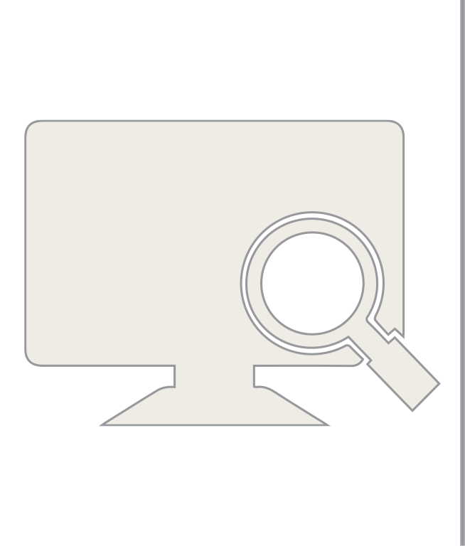 Computer with Magnifying Glass