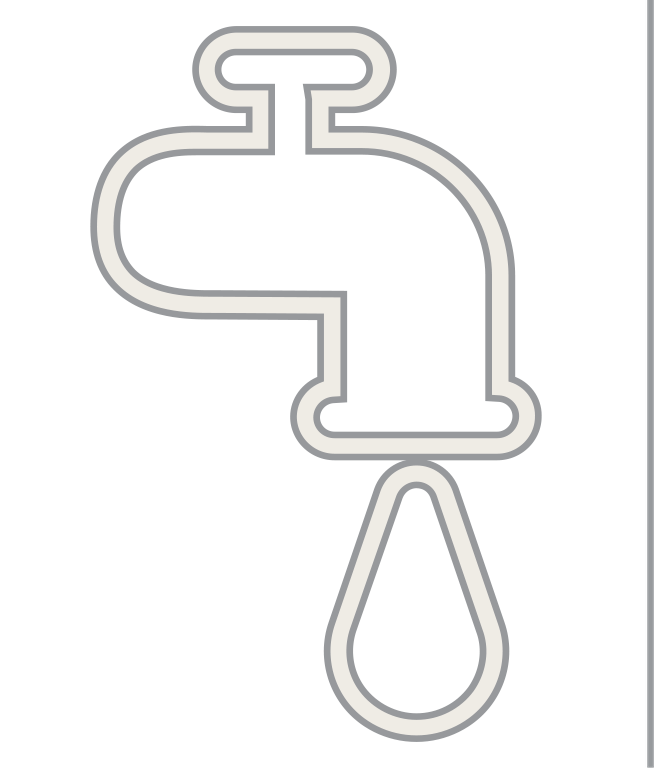 Faucet Icon with Line
