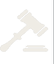 An icon of a gavel and a grey divider line to the right.