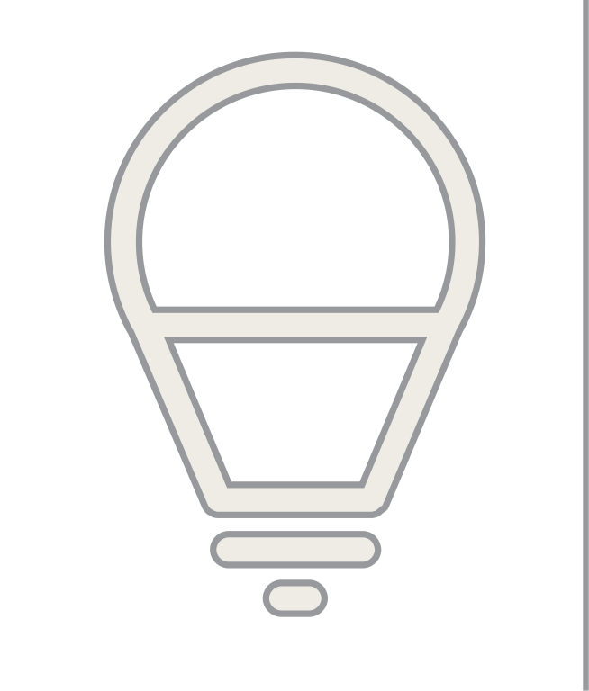 Light Bulb Icon with Line
