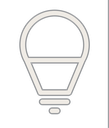 Light Bulb Icon with Line