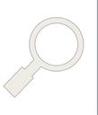 Magnifying Glass Icon with Divider Line