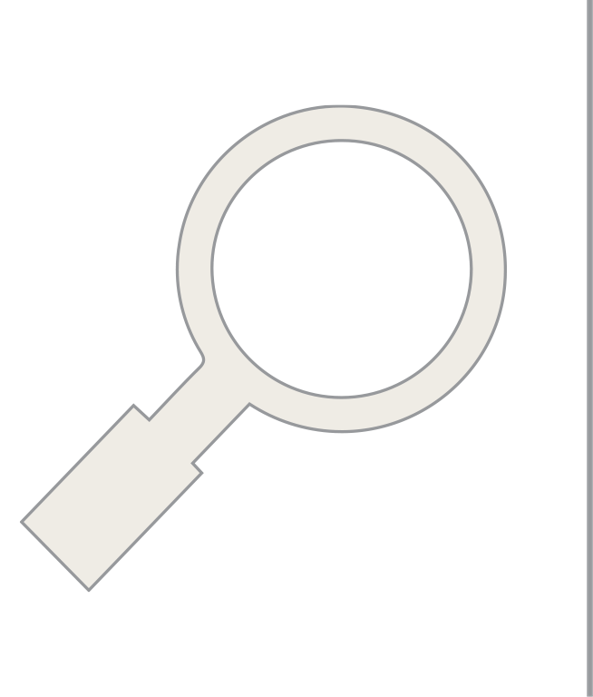 Magnifying Glass Icon with Divider Line