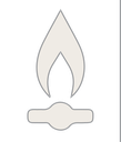 Natural Gas Icon with Line