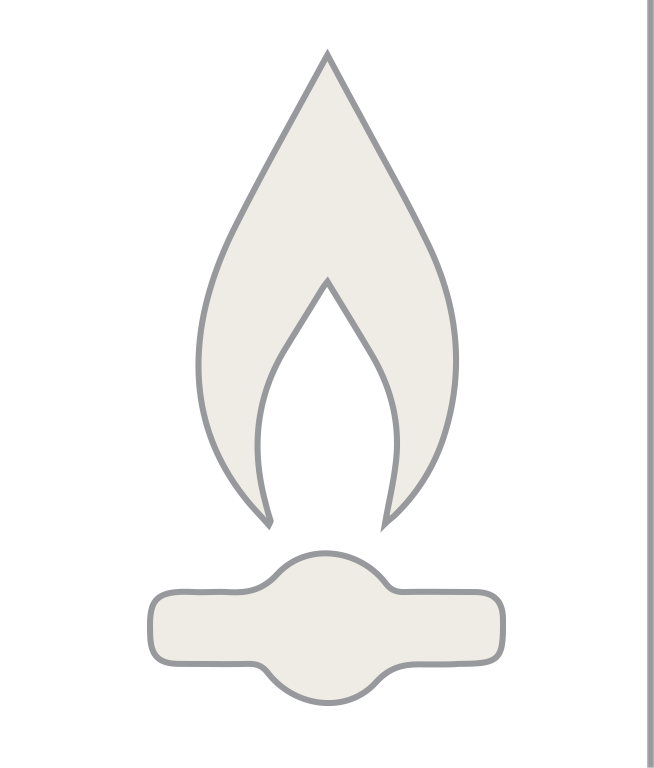 Natural Gas Icon with Line
