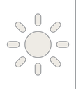 Sun Icon with Divider Line