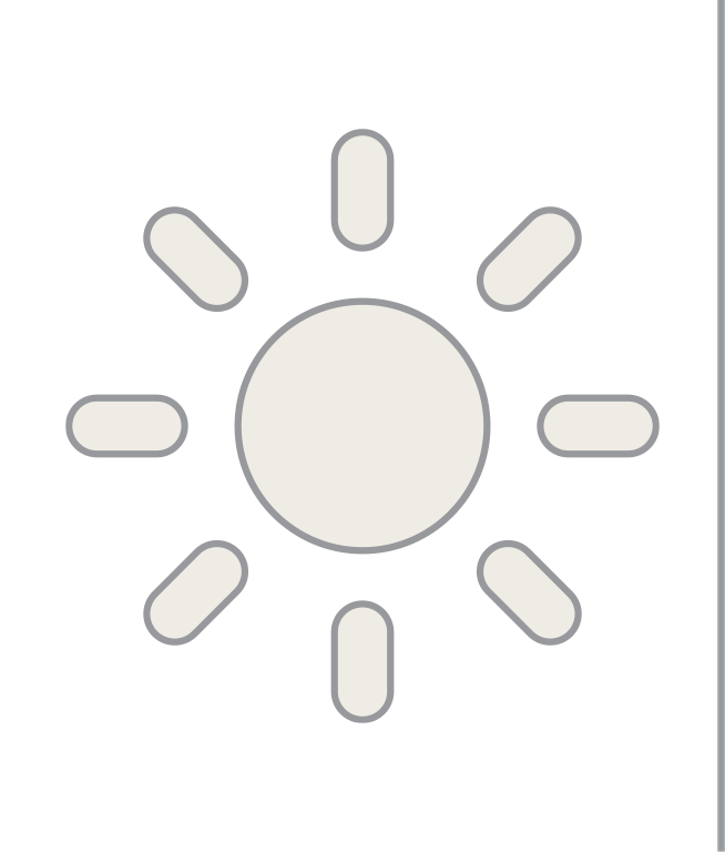Sun Icon with Divider Line