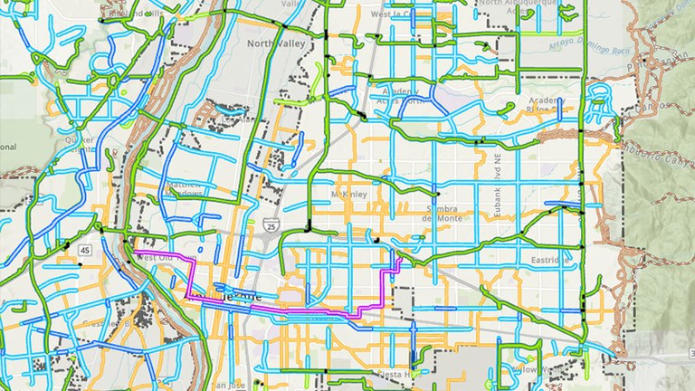 Interactive Bike Map Section Highlight Block