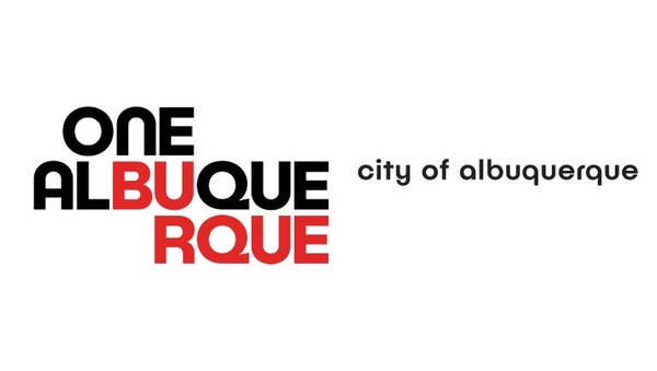 Logo One Albuquerque The City of Albuquerque with the letters Burque in red.