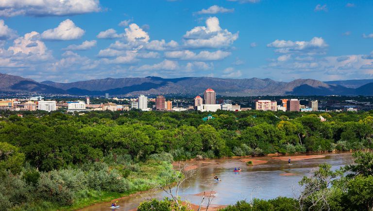 Kayakers on the Rio Grande