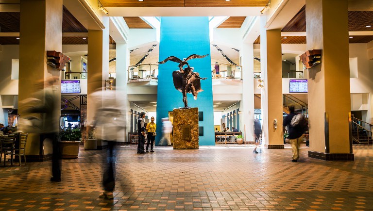 Sunport Lobby with Statue