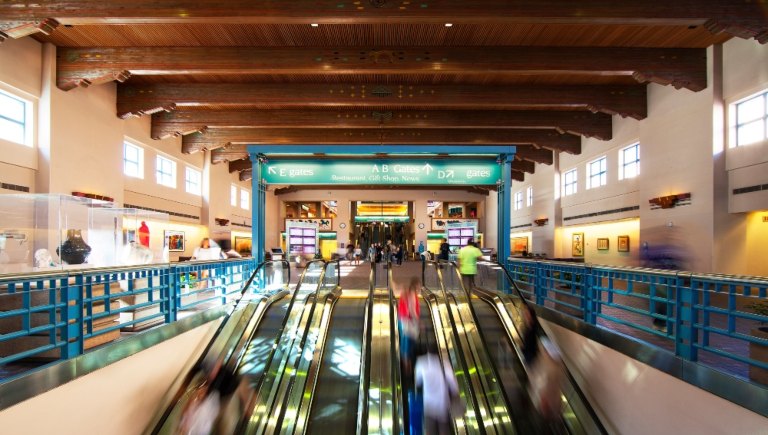 The hall of the ABQ Sunport