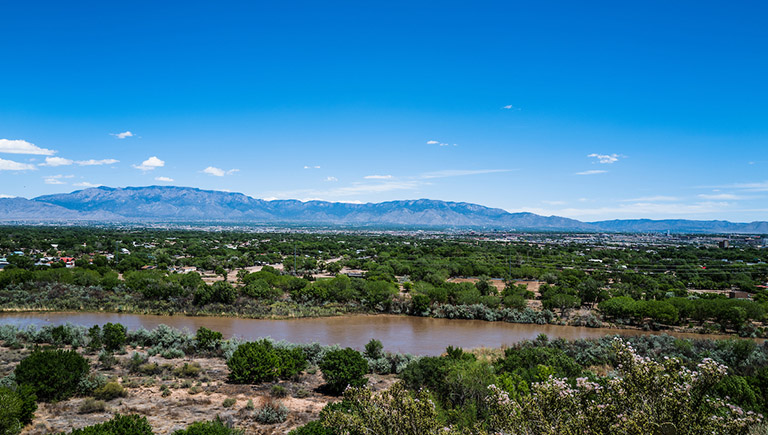 West Central Albuquerque New Mexico with the Rio Grande Section Block