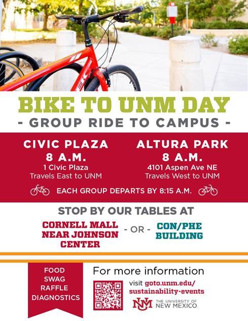 Bike to UNM Day Group Rides to Campus
