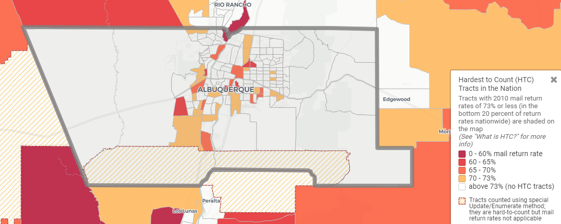 Hard to Count Communities Map for the 2020 Census