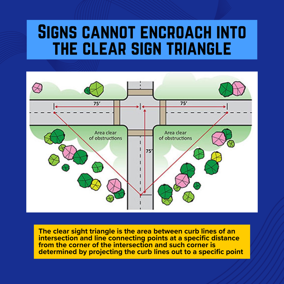 Yard Sign  Example - Line of Sign