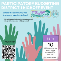 Participatory Budgeting District 1 Kickoff Meeting