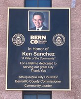 City Councilor Klarissa Peña, City Officials, and the Guardians of the Children Unveil the Ken Sanchez Community Pillar on Civic Plaza