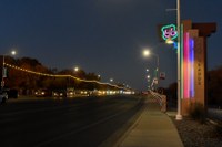 Festoon Lighting Project on Central Avenue Bridge Over Rio Grande River Complete