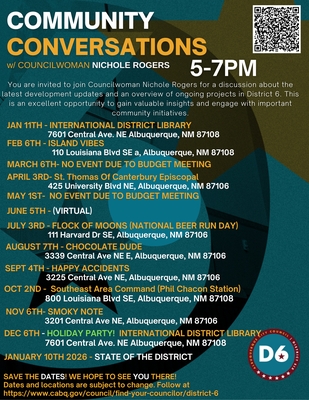 District 6 Councilor Nichole L. Rogers' "Community Conversation" - July 3, 2025