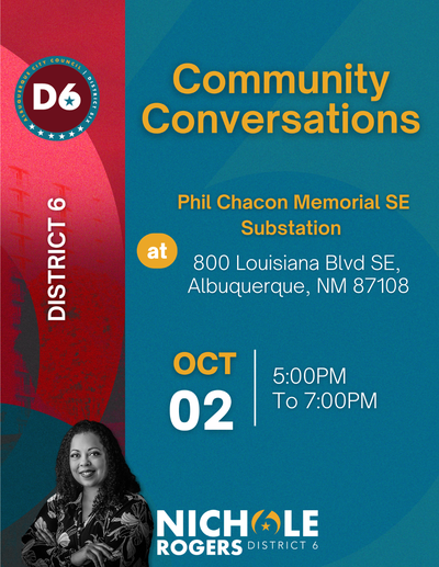 District 6 Councilor Nichole L. Rogers' "Community Conversation" - Oct. 2, 2025
