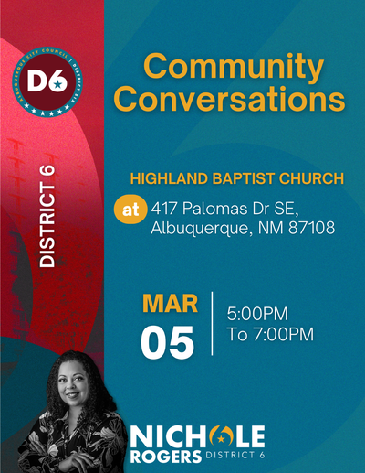 District 6 "Community Conversations" with Councilwoman Rogers - March 05, 2026