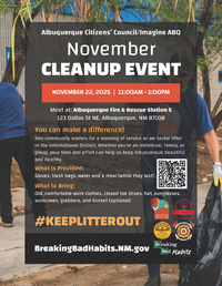 Join Albuquerque Citizens' Council and Imagine ABQ for the November International District Cleanup Event!