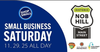 MainStreet Nob Hill Sponsors Small Business Saturday - November 29, 2025