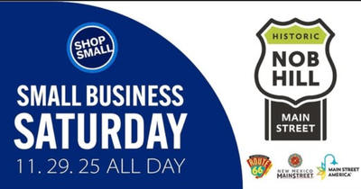 MainStreet Nob Hill Sponsors Small Business Saturday - November 29, 2025