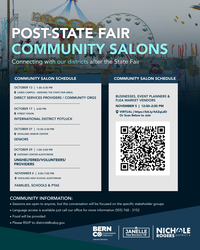 Post-State Fair Community Salons