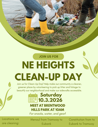 Join Councilor Dan Champine for Northeast Heights Clean-Up Day-Oct. 3, 2026!
